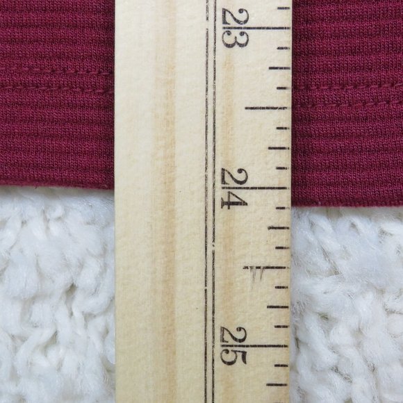 Ann‎ Taylor* Women's 3/4 Sleeve Pullover Crew Neck Blouse Size Medium ~ Burgundy - Picture 8 of 9